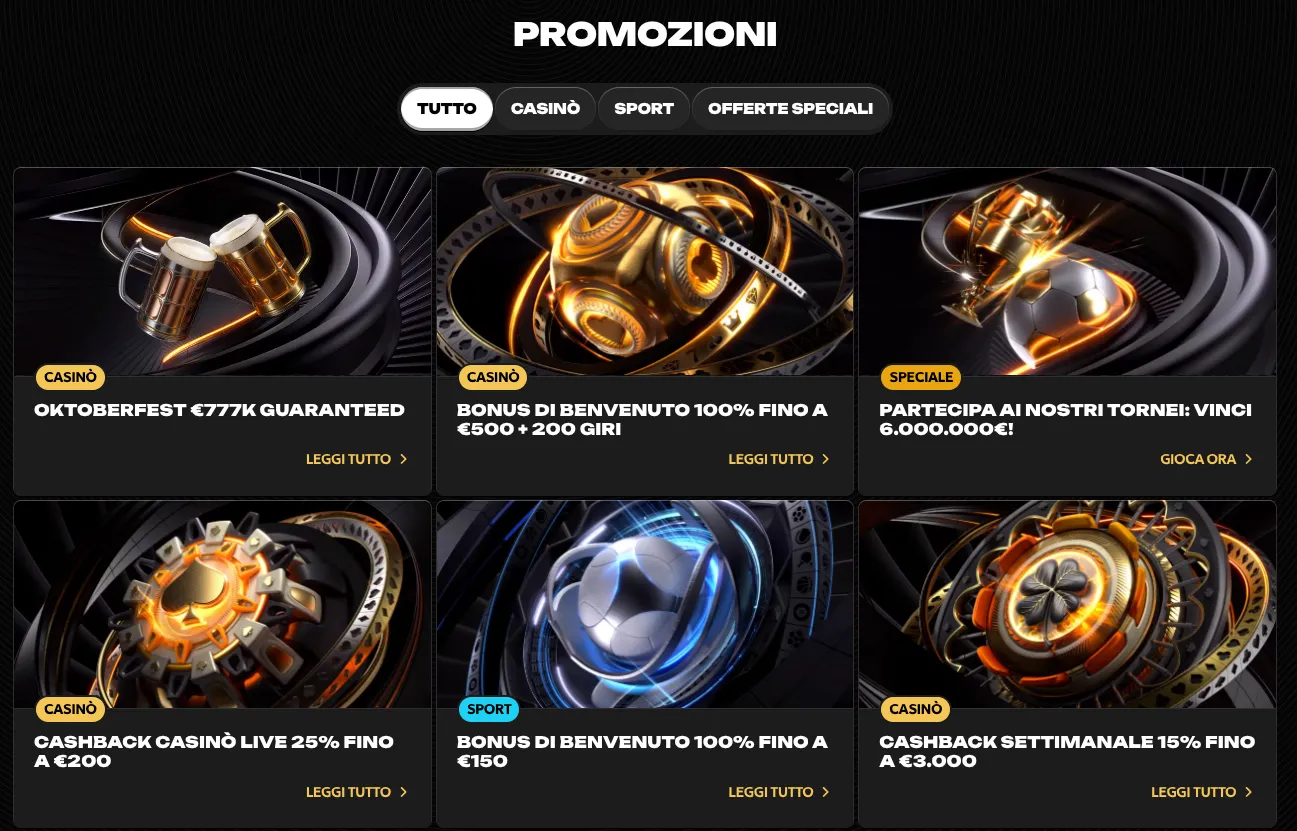 Bonus di benvenuto di Spinsy Casino