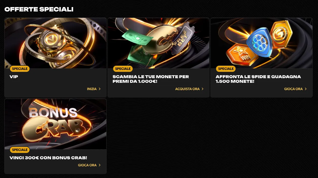 Offerte e bonus per i clienti abituali