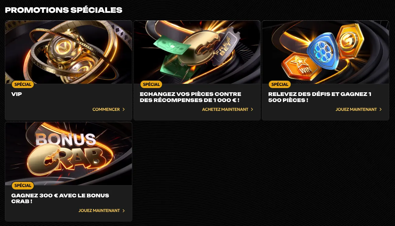 Offres et bonus pour les clients réguliers